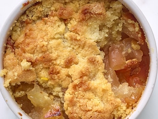 Crumble met appel en kaneel