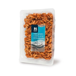 Delhaize | Gekooktegrijze garnalen | Noordzee 