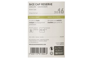 Afrique du Sud - Zuid-Afrika | Western Cape | Baie Cap Semillon Sauvignon Blanc 