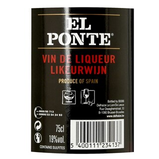 Delhaize | El ponte vino de liquor 19% Alc. 