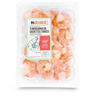 Delhaize | Garnalen | Tijger | Geblancheerd-Gepeld | Wok 