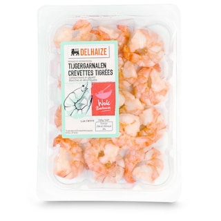 Delhaize | Garnalen | Tijger | Geblancheerd-Gepeld | Wok 