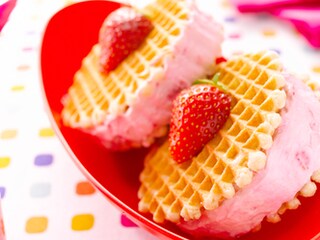 Sandwichs glacés aux fraises