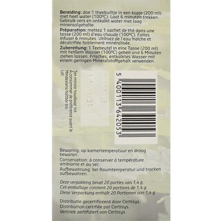 Delhaize | Bio | Kruidenthee | Netel | Zakjes | Bio 20 x 1,8 gr