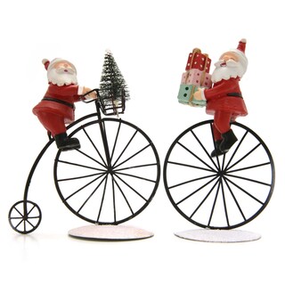 Delhaize | Kerstman Met Fiets | Deco | 2 Asst 