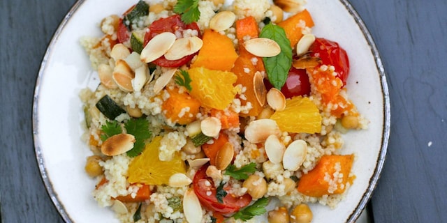 Couscous crémeux avec butternut et orange