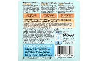 Delhaize | Sorbet | Mango | Passievrucht 1 l