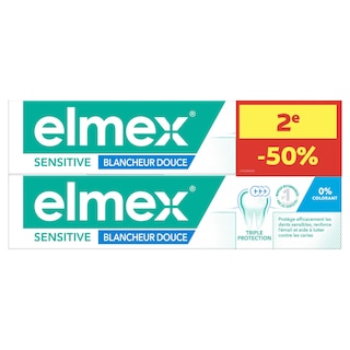 Elmex | Tandpasta | Sensitive | White | 2x75ml | Promopack 2e50% 