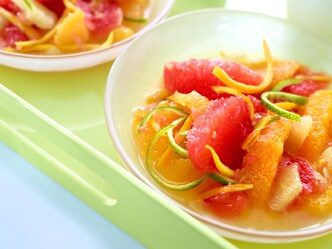 Salade van citrusvruchten met vanille