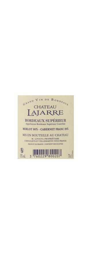 France - Frankrijk | Bordeaux AC | Château Lajarre 14 Rouge 