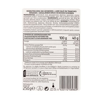 Delhaize | Gezouten spek | Sneden 