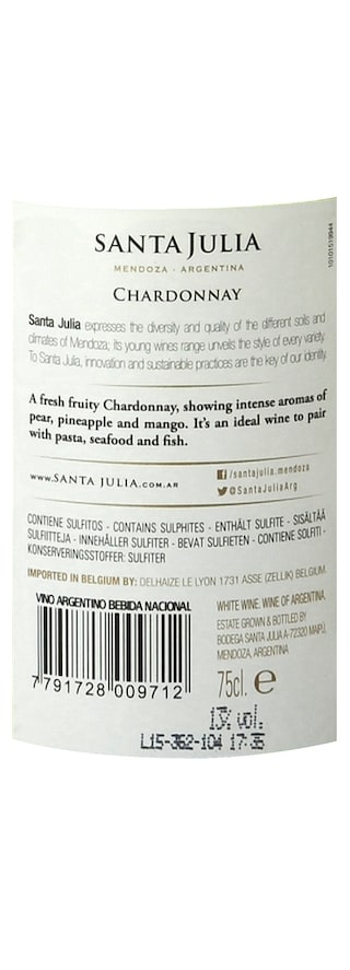 Argentine - Argentinië | Mendoza | Santa Julia Chardonnay Wit 