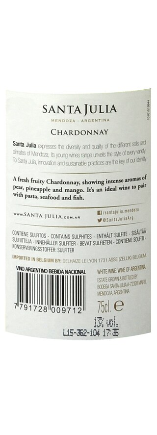 Argentine - Argentinië | Mendoza | Santa Julia Chardonnay Wit 