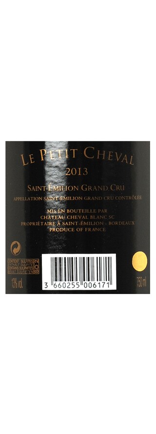 FR BORDEAUX SAINT EMILION GC | Petit Cheval Grand Cru 2013 