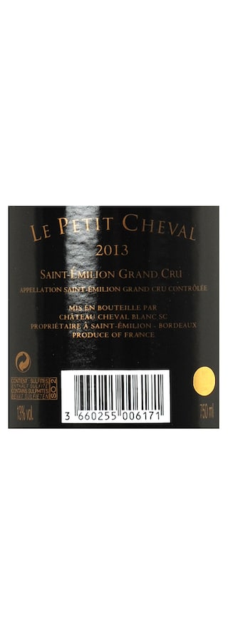 FR BORDEAUX SAINT EMILION GC | Petit Cheval Grand Cru 2013 