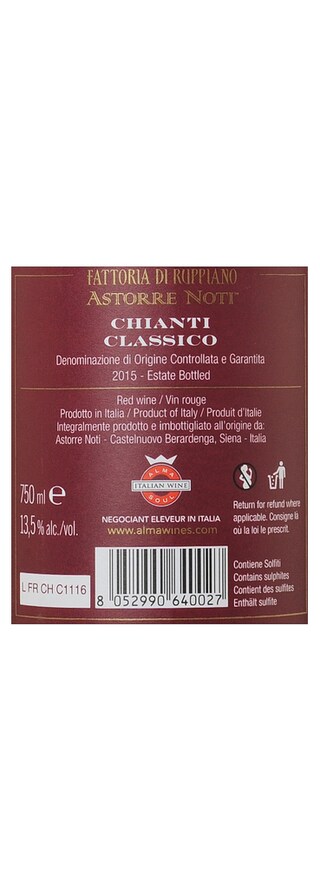 Italie - Italië | Toscana D.O.C.G. | Astorre Chianti classico Fattoria Ruppiano 15 