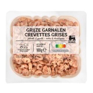 Delhaize | Crevettes grises | Décortiquées 