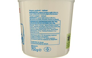 Delhaize | Yoghurt | Mager | Natuur 750 gr
