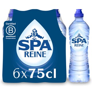 Spa | Reine | Eau minérale|Non pétillante|Bouchon sport|PET 6 x 75 cl