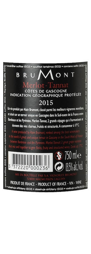 France - Frankrijk | Sud Ouest - Gascogne | La Gascogne D'Alain Brumont Merlot / Tannat Rood 
