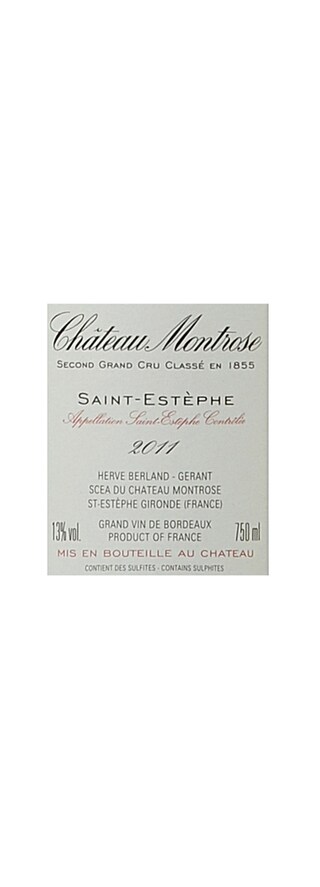 FR BORDEAUX SAINT ESTEPHE | Château Montrose 2011 Rouge 