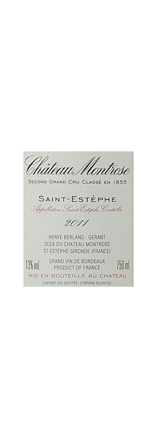 FR BORDEAUX SAINT ESTEPHE | Château Montrose 2011 Rood 