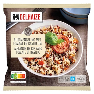Delhaize | Sachet vapeur | Riz | Tomate basilic 