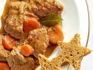 Civet de marcassin au pain d’épices et à la bière brune