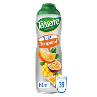 Teisseire | Zéro | Sirop | Tropical | Sans sucre 