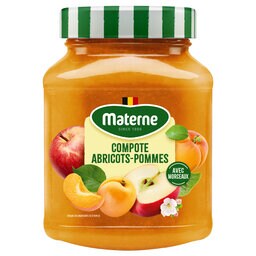 Materne | Compote | Abrikozen-Appelen | Bokaal 375 gr