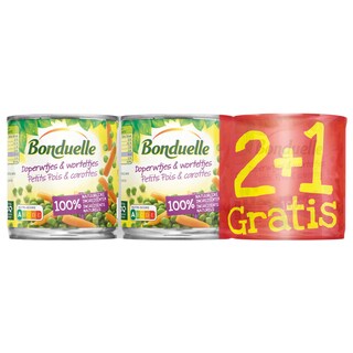 Bonduelle | Doperwten-Wortelen | Zeer fijn | 2+1 gratis 