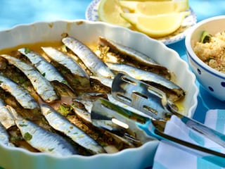 Sardines gevuld met verse kruiden