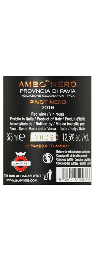 Italie - Italië | Lombardia IGT | Ambo Pinot Nero Rouge 