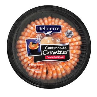 Delpierre | Couronne de crevettes|Cuites|Sauce cocktail 