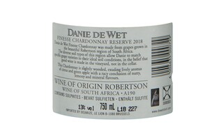 Danie De Wet | Finesse | Chardonnay 