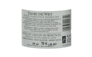 Danie De Wet | Finesse | Chardonnay 75 cl