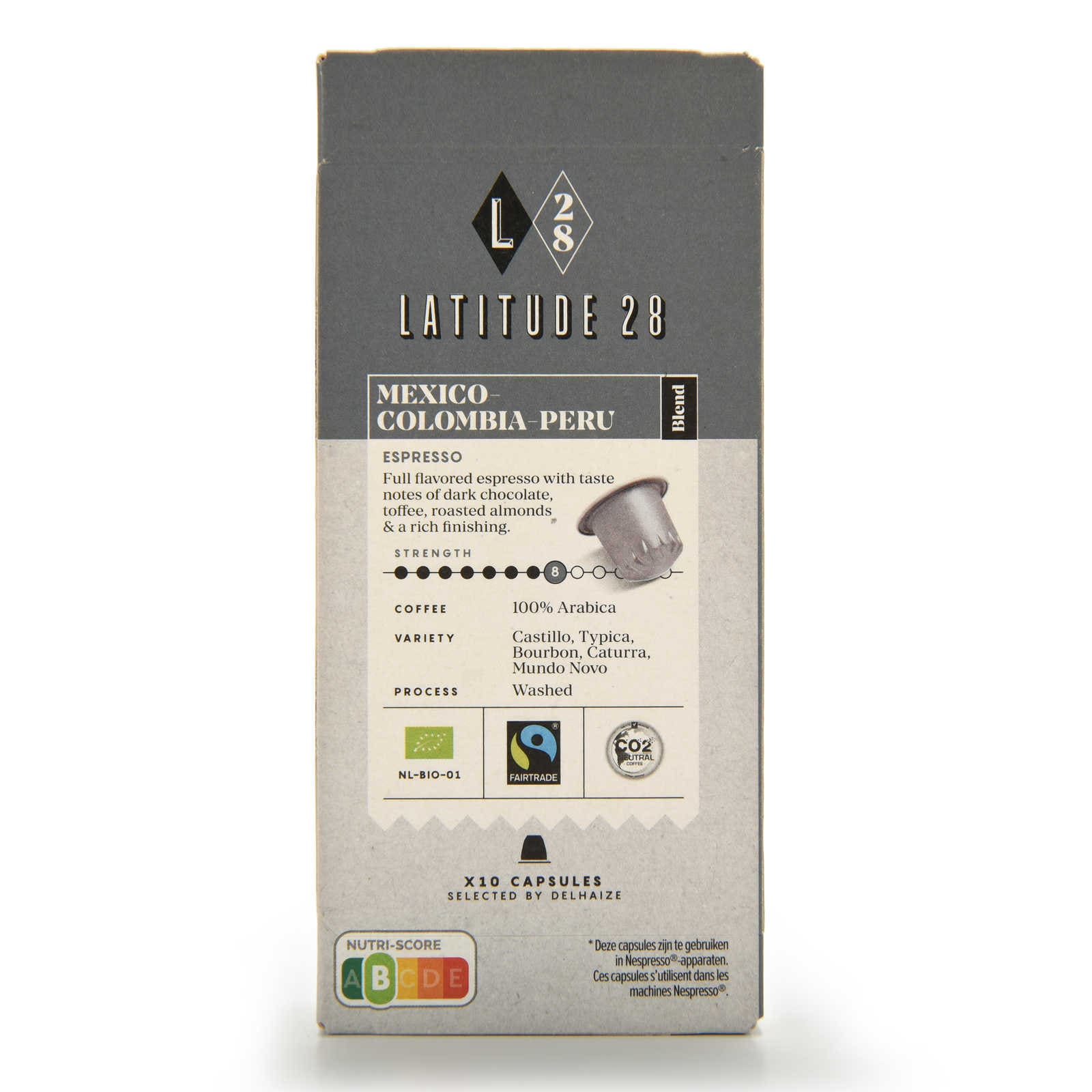 Latitude 28 | Delhaize | Koffie | Espresso | Caps | Ft | 3Bio | 50 gr ...