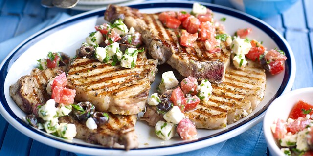 Varkenskoteletten op Griekse wijze