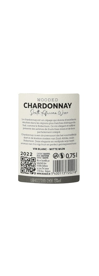 Delhaize | South African Wine | Wooded Chardonnay 75 cl