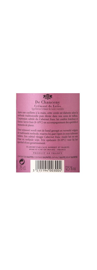 De Chanceny | Crémant de Loire | Rosé | Brut 