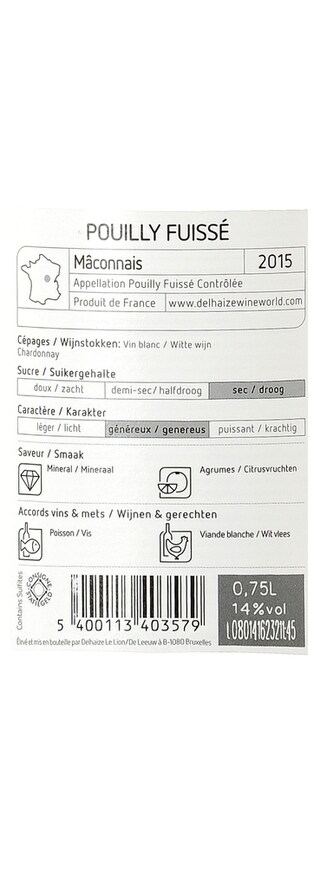 France - Frankrijk | Bourgogne - Maconnais | Pouilly Fuisse 15 Wit 
