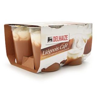 Delhaize | Liégeois | Goût café 4 x 100 gr
