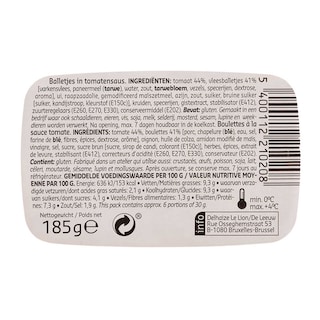 Delhaize | Balletjes in tomatensaus 185 gr