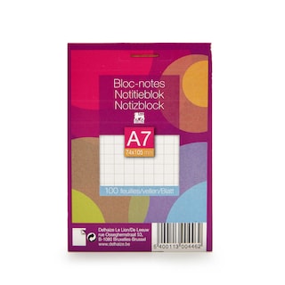 Delhaize | Bloc de cours | A7 | 100 feuilles 