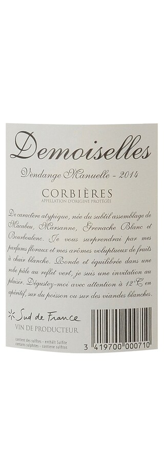 France - Frankrijk | Midi - Corbières AOP | Blanc des Demoiselles Wit 