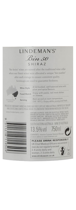 Lindeman's | Bin 50 | Shiraz 75 cl