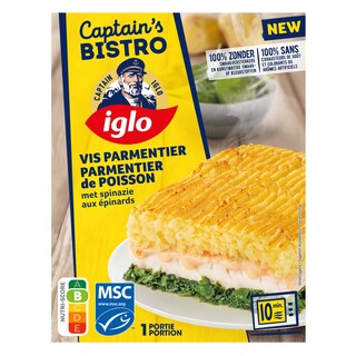 Iglo | Captain Bistro | Parmentier | Poisson | Epinards 450 gr