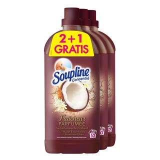 Soupline | Adoucissant | Concentré | Fleurs blanches et noix de coco | 2+1 gratuit 