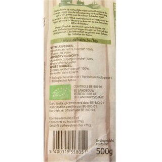 Delhaize | Bio | Asperges blanches |22+ | Bio 
