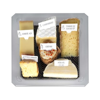 Services Compris | Plateau | Assortiment fromage France  | 6 portions | Eco 375 gr